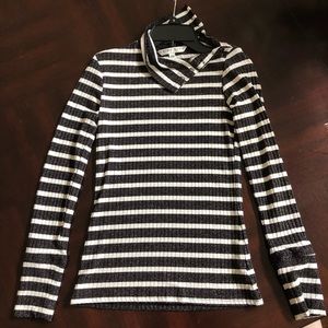 NWT Trina Turk metallic sheen turtle neck sweater